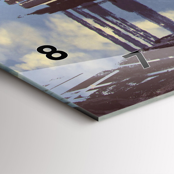 Zegar szklany poziomy Anioł Rower