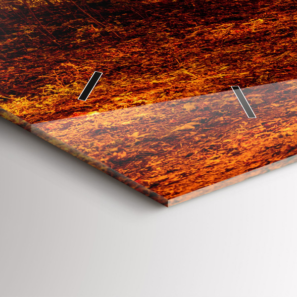 Zegar szklany poziomy Pejzaż lasu w słońcu