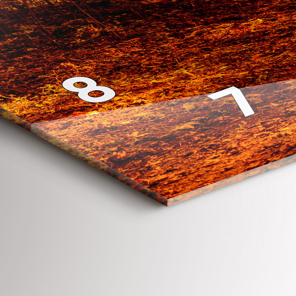 Zegar szklany poziomy Pejzaż lasu w słońcu