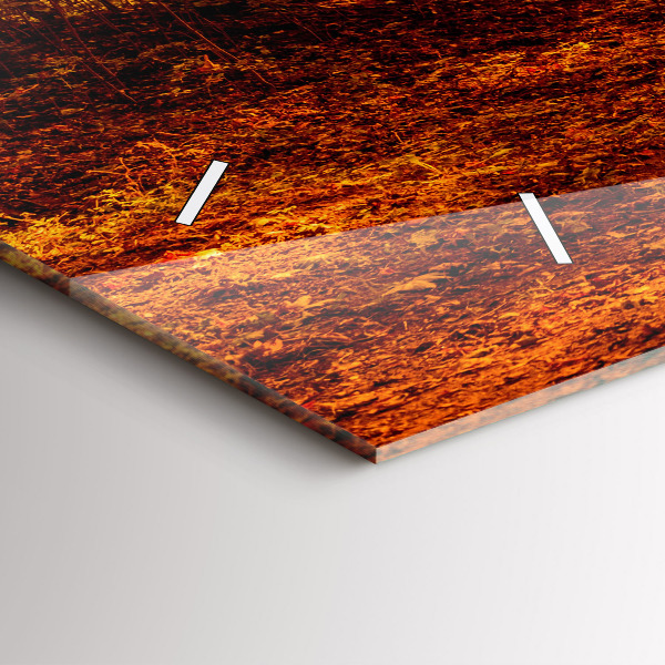 Zegar szklany poziomy Pejzaż lasu w słońcu