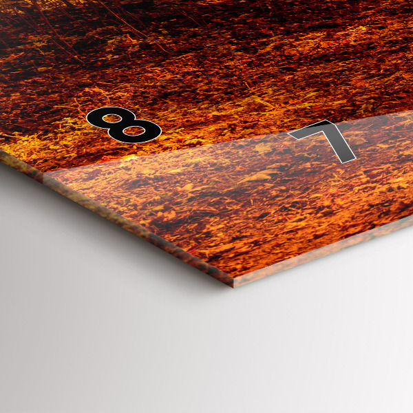 Zegar szklany poziomy Pejzaż lasu w słońcu