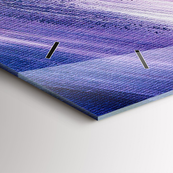 Zegar szklany poziomy Tekstura farbą akrylowa