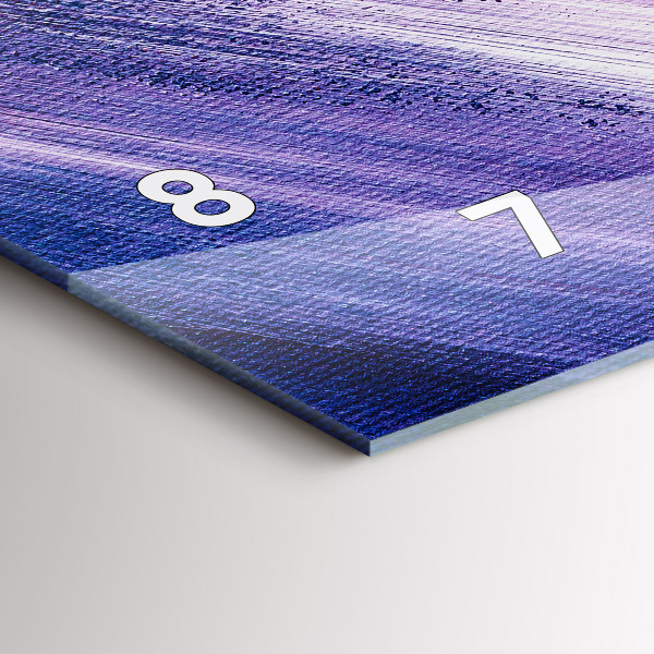 Zegar szklany poziomy Tekstura farbą akrylowa