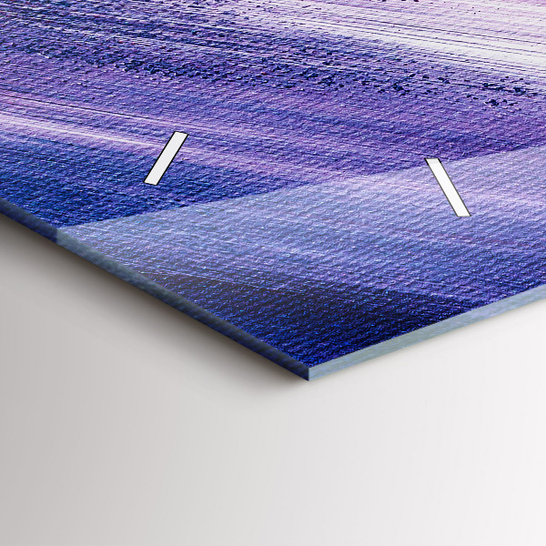 Zegar szklany poziomy Tekstura farbą akrylowa