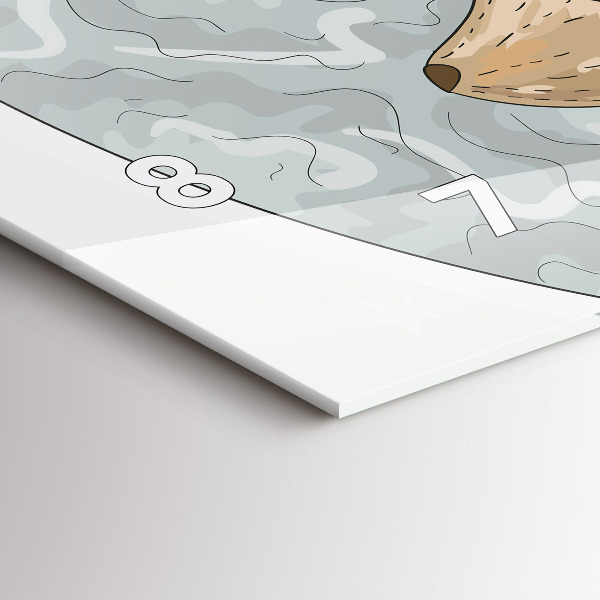 Zegar szklany poziomy Nocne zwierzęta Księżyc