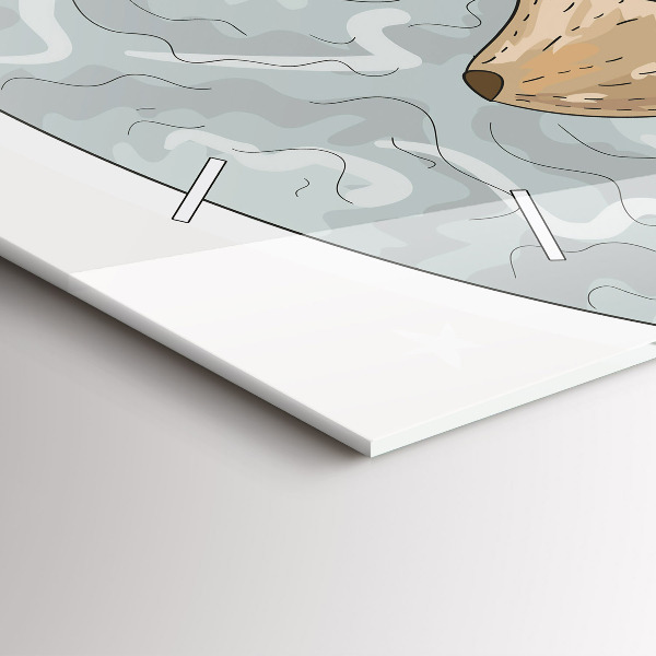 Zegar szklany poziomy Nocne zwierzęta Księżyc