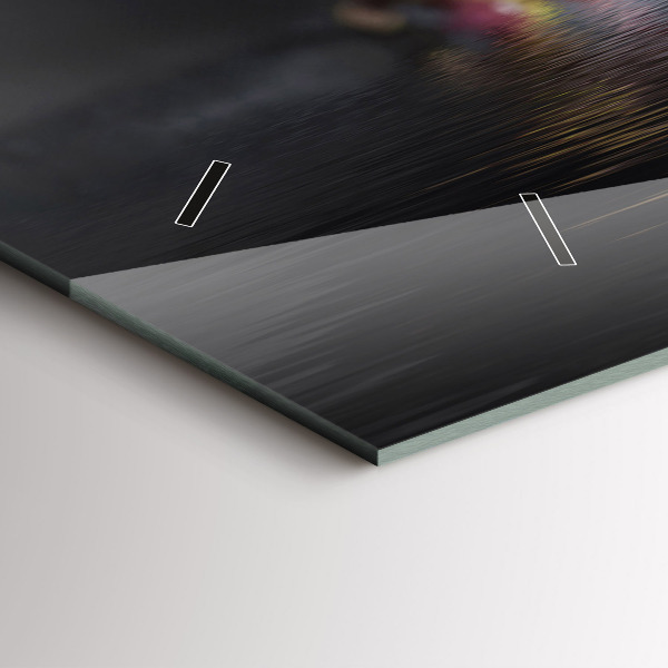 Zegar ścienny poziomy Kwiat orchidei na wodzie