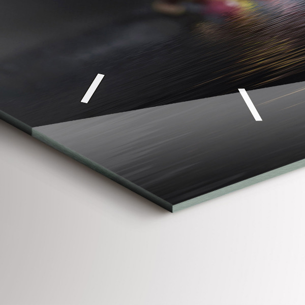 Zegar ścienny poziomy Kwiat orchidei na wodzie