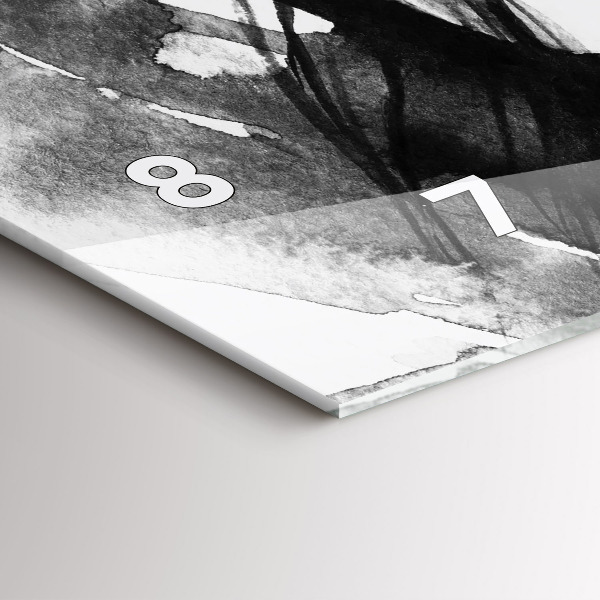 Zegar szklany poziomy Portret kobiety akwarela