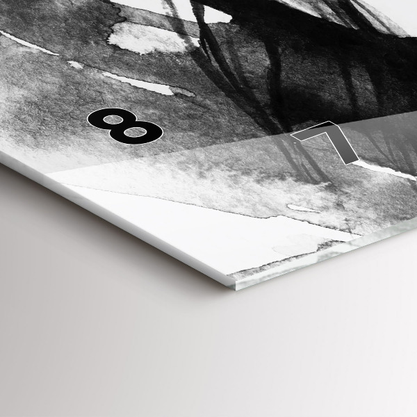 Zegar szklany poziomy Portret kobiety akwarela