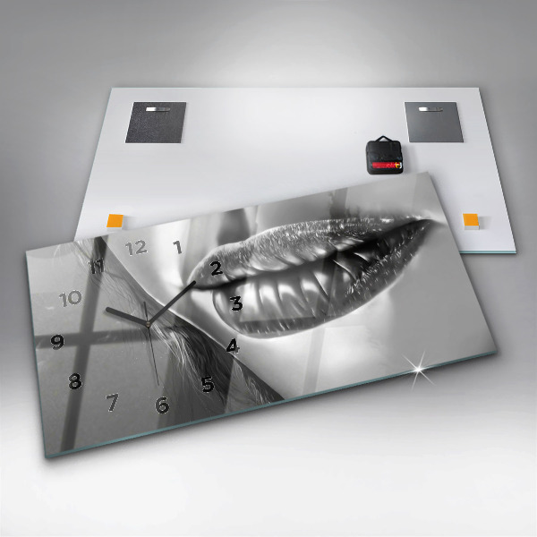 Zegar ścienny poziomy Usta kobiety