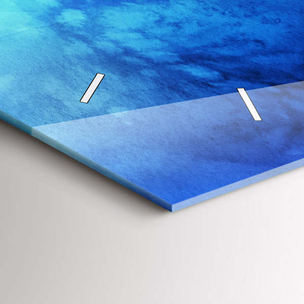 Zegar szklany poziomy Kolorowe Plamy