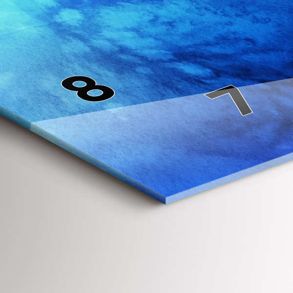 Zegar szklany poziomy Kolorowe Plamy