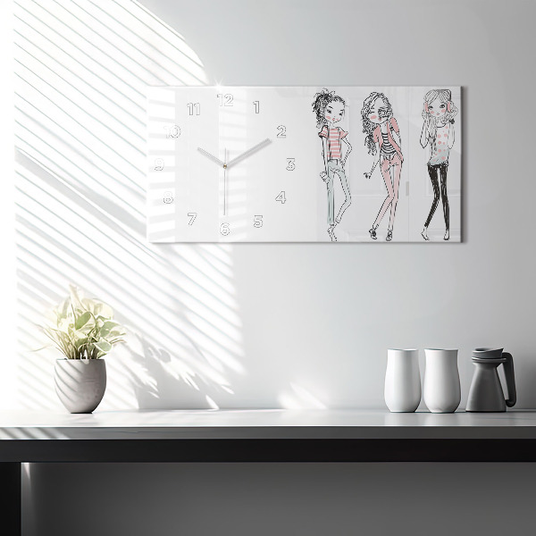 Zegar szklany poziomy Moda Damska