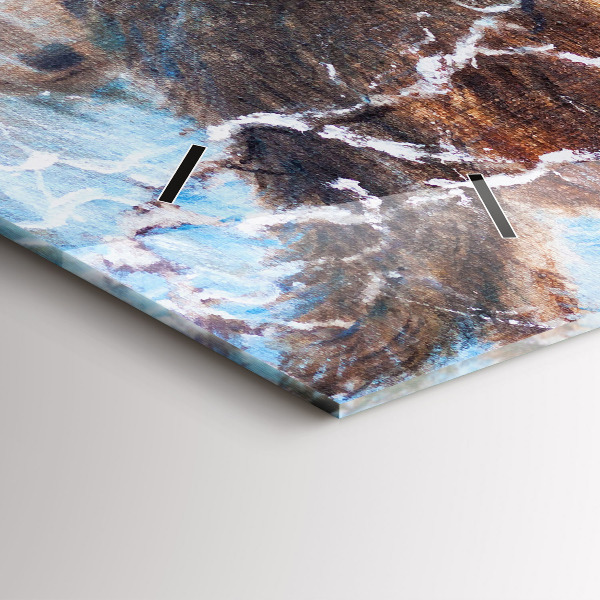 Zegar szklany poziomy Wilki w lesie