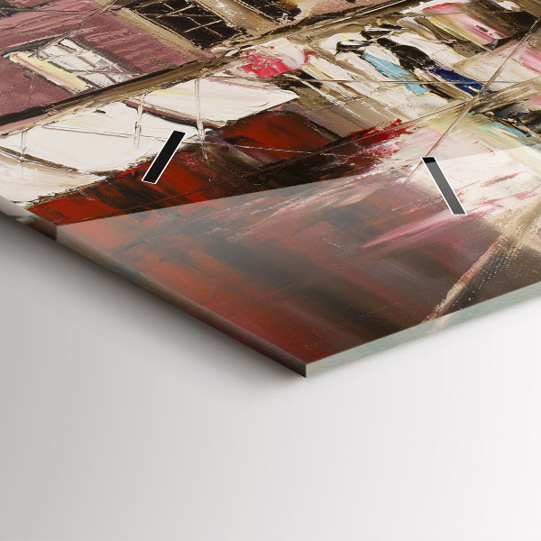 Zegar szklany poziomy Miasto Paryż