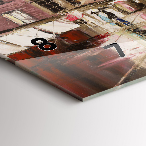 Zegar szklany poziomy Miasto Paryż