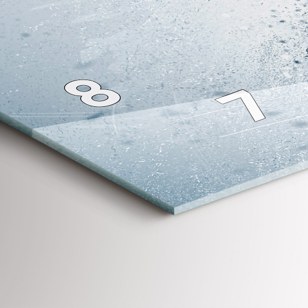 Zegar szklany poziomy Biegnący człowiek