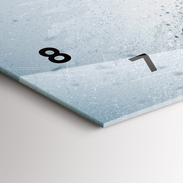 Zegar szklany poziomy Biegnący człowiek