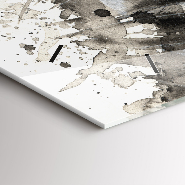 Zegar szklany poziomy Malowany portret