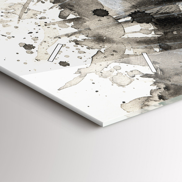 Zegar szklany poziomy Malowany portret