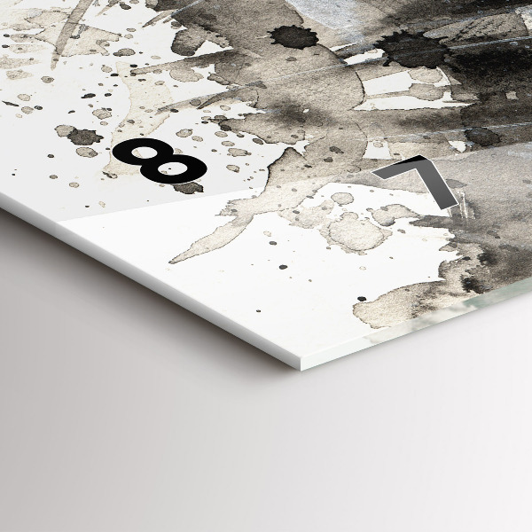 Zegar szklany poziomy Malowany portret