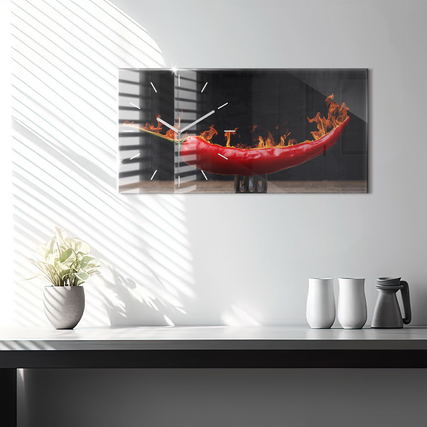 Zegar szklany poziomy Papryczka Pepperoni