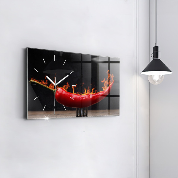 Zegar szklany poziomy Papryczka Pepperoni