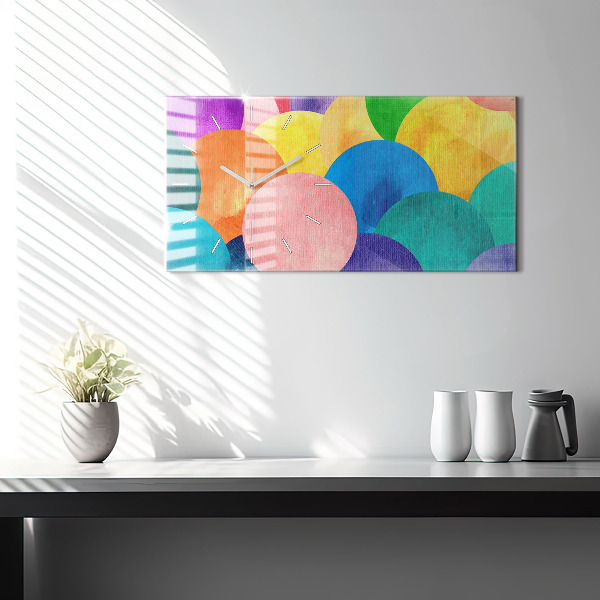 Zegar szklany poziomy Abstrakcyjne koła