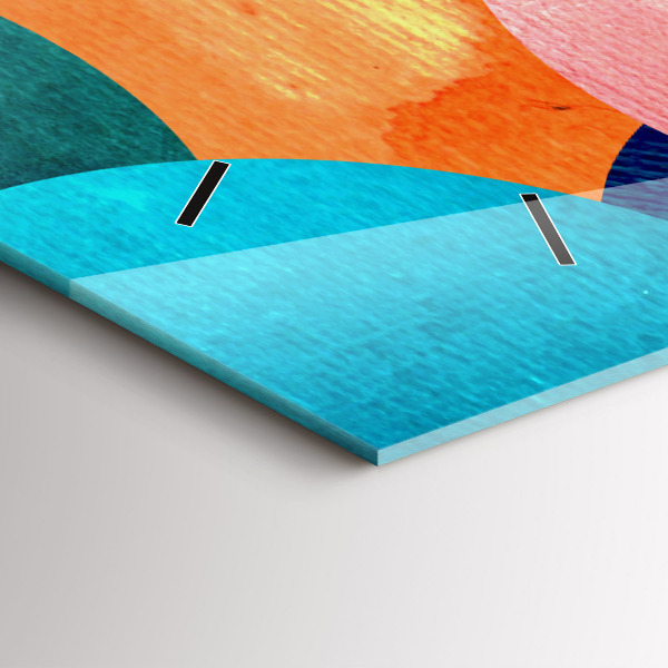 Zegar szklany poziomy Abstrakcyjne koła