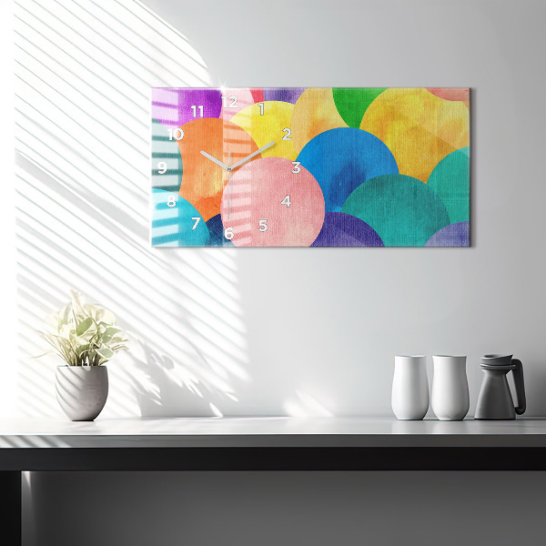 Zegar szklany poziomy Abstrakcyjne koła