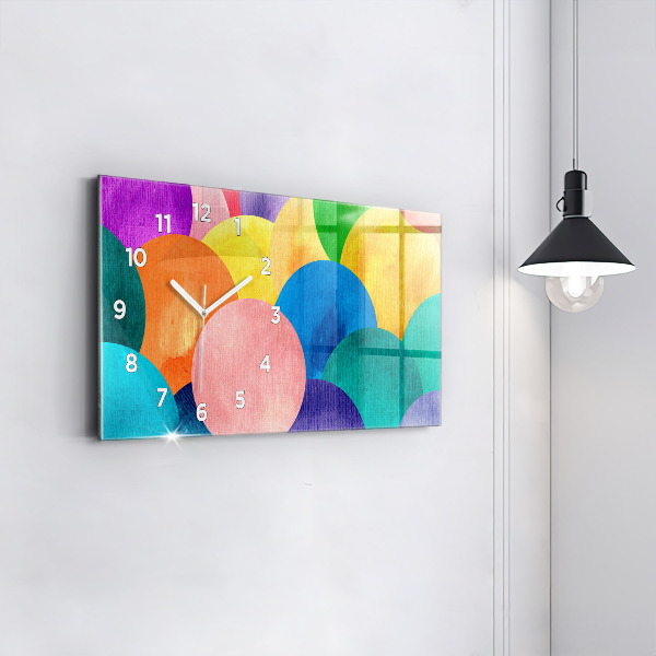 Zegar szklany poziomy Abstrakcyjne koła