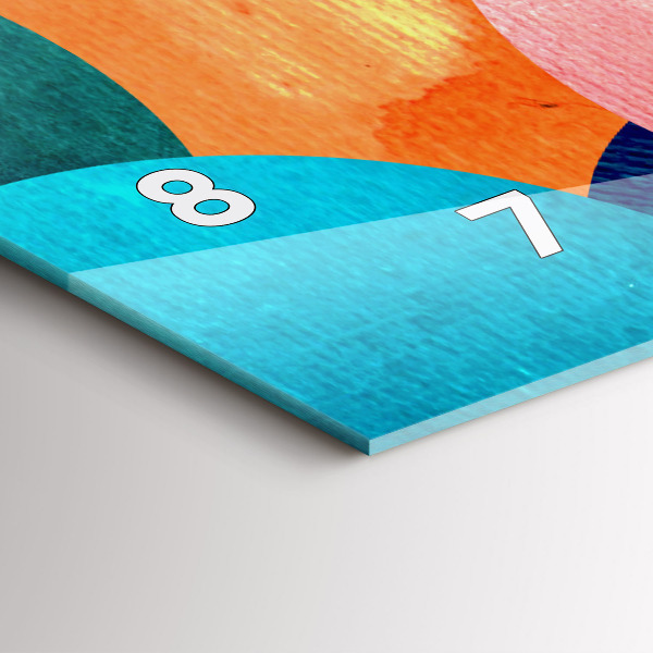 Zegar szklany poziomy Abstrakcyjne koła