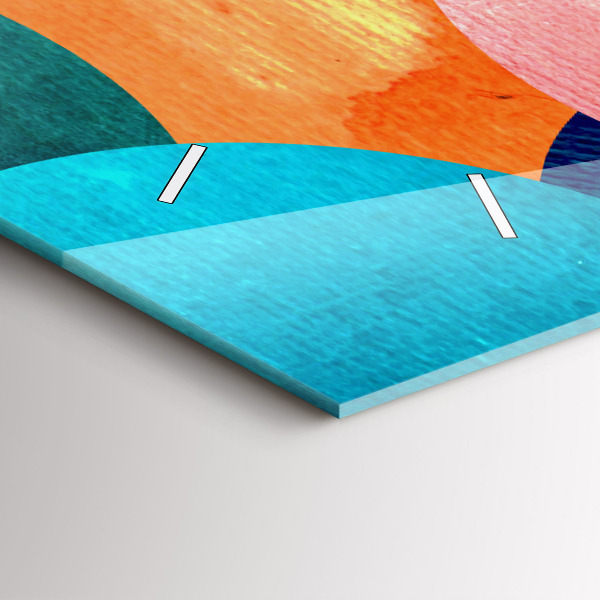 Zegar szklany poziomy Abstrakcyjne koła