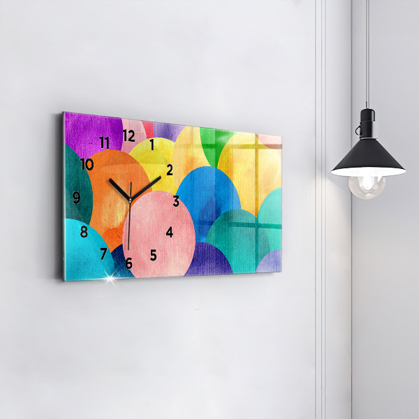 Zegar szklany poziomy Abstrakcyjne koła