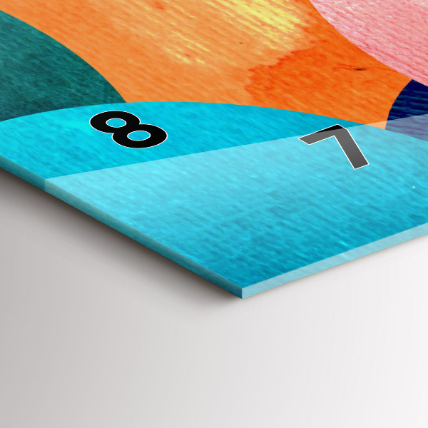 Zegar szklany poziomy Abstrakcyjne koła