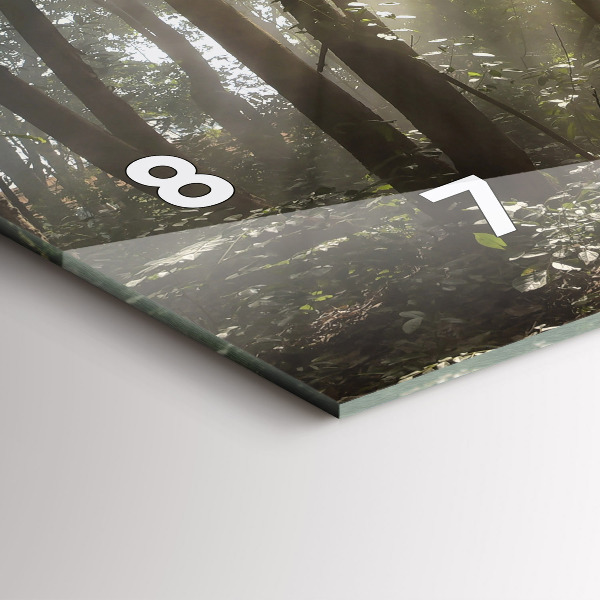 Zegar szklany poziomy Słoń W Dżungli