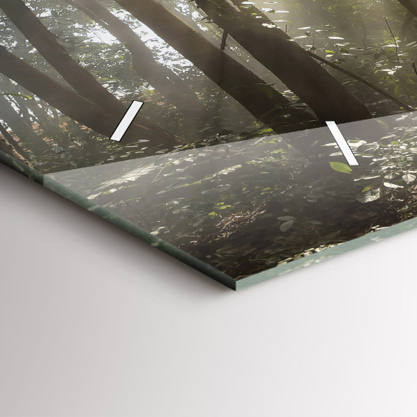 Zegar szklany poziomy Słoń W Dżungli