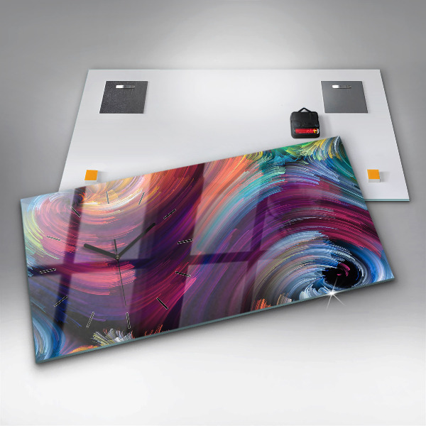 Zegar szklany poziomy Abstrakcja sale