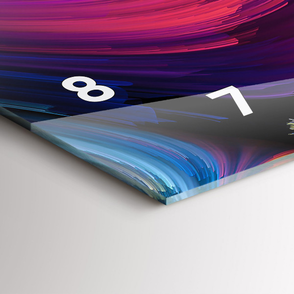 Zegar szklany poziomy Abstrakcja sale