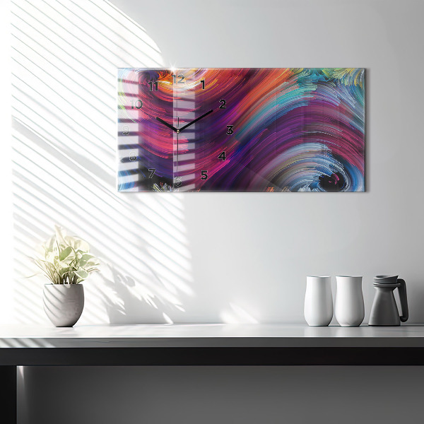 Zegar szklany poziomy Abstrakcja sale