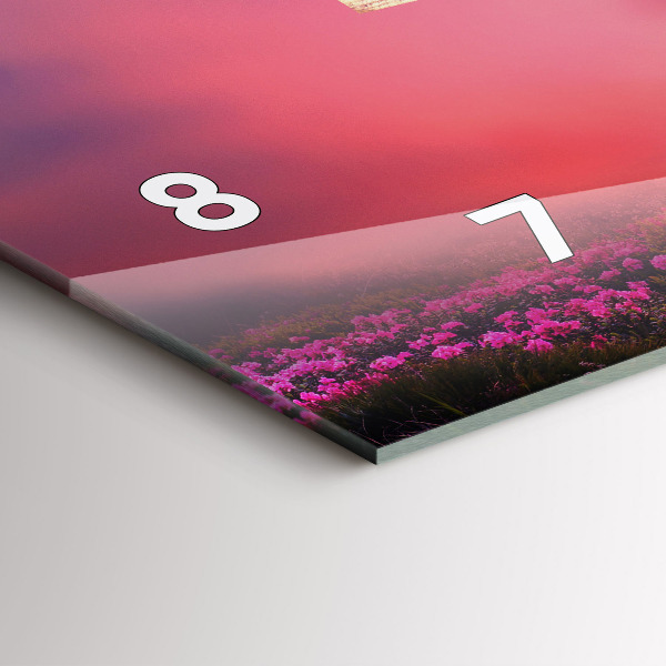 Zegar szklany poziomy Domek dla ptaszków