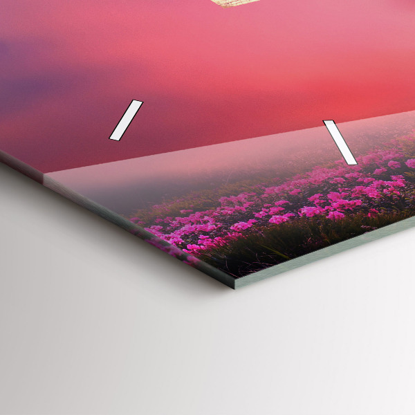 Zegar szklany poziomy Domek dla ptaszków