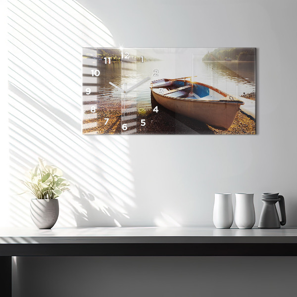 Zegar szklany poziomy Widok na jezioro