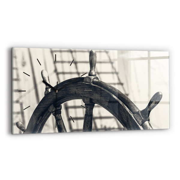 Zegar szklany poziomy Starożytny statek