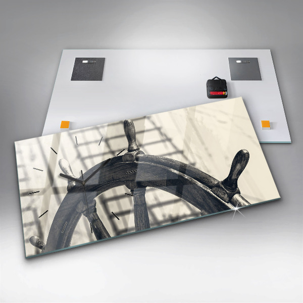 Zegar szklany poziomy Starożytny statek