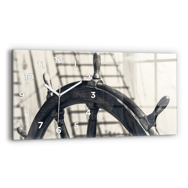 Zegar szklany poziomy Starożytny statek