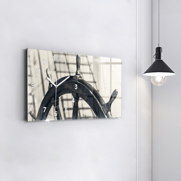 Zegar szklany poziomy Starożytny statek