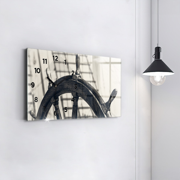 Zegar szklany poziomy Starożytny statek