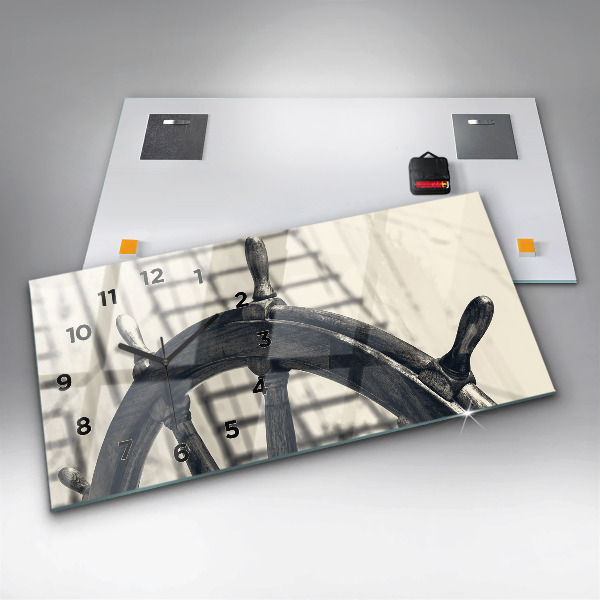 Zegar szklany poziomy Starożytny statek